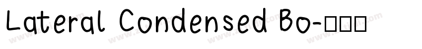 Lateral Condensed Bo字体转换